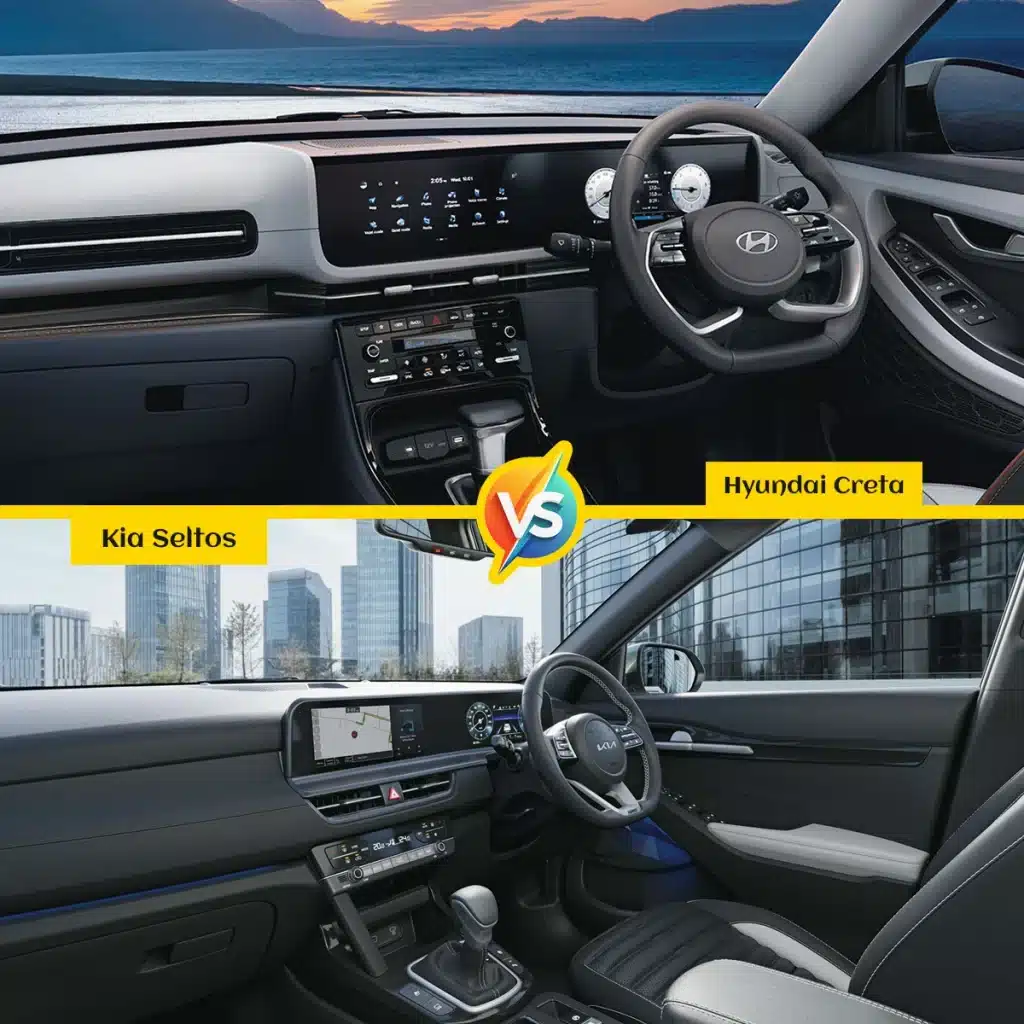 Hyundai Creta vs Kia Seltos Interior Design