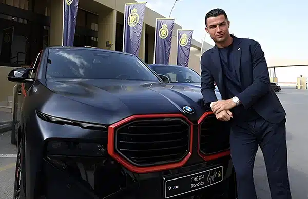 Ronaldo with his car