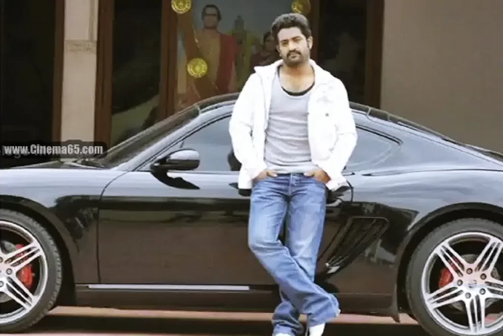 N T Rama Rao Jr. with his car​.