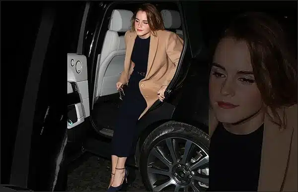 Emma stepping out of an unidentified Mercedes in 2008