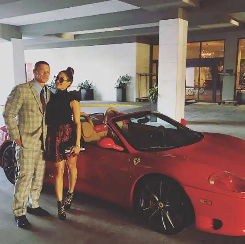 Nikki Bella John Cena and the Ferrari 360 Spider