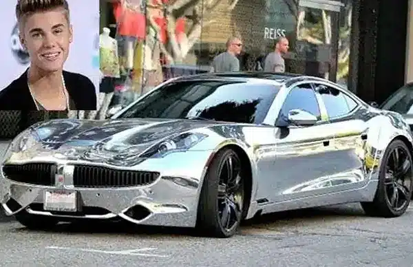 Justin Bieber Karma Fisker car